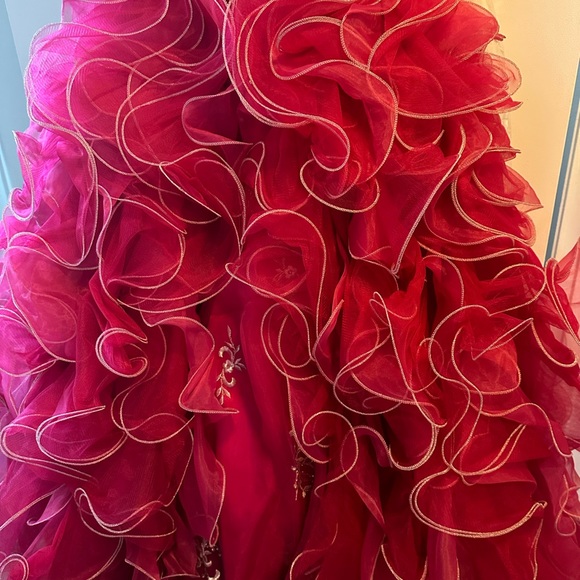 Pink Royal Ball Girls Gown Size 10 with jacket and slip like new - Picture 2 of 10